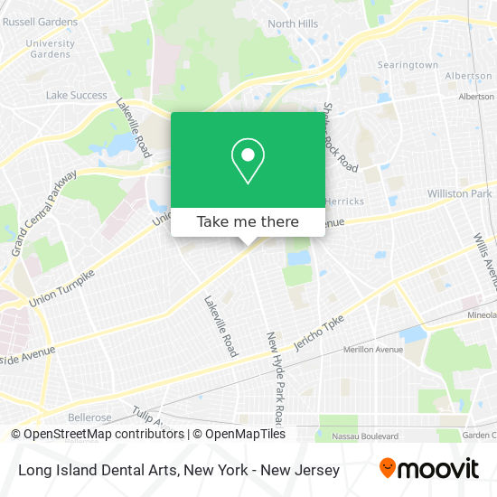 Long Island Dental Arts map