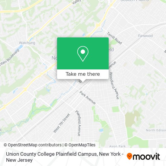 Union County College Plainfield Campus map