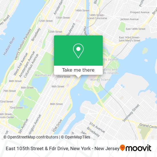 Mapa de East 105th Street & Fdr Drive