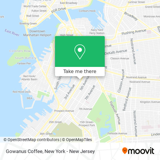 Gowanus Coffee map