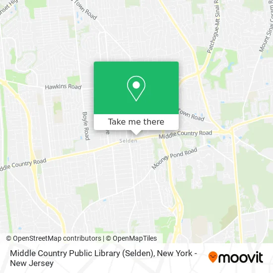 Middle Country Public Library (Selden) map