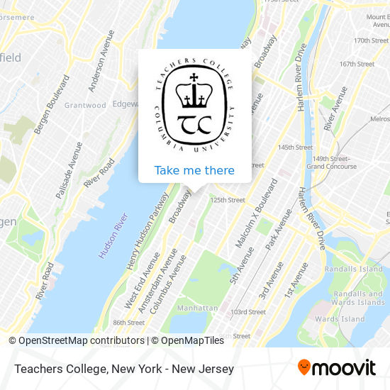 Teachers College map