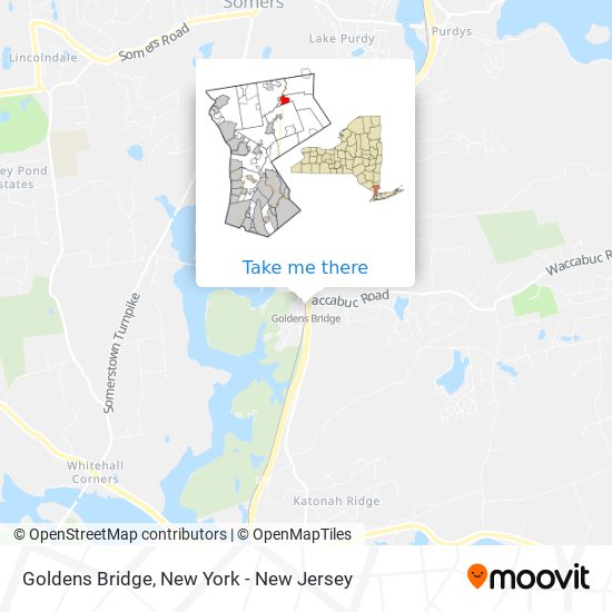 Mapa de Goldens Bridge