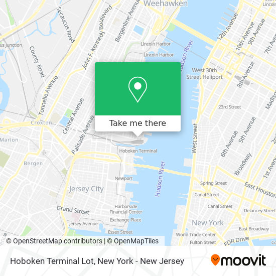 Mapa de Hoboken Terminal Lot