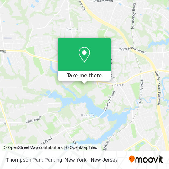 Mapa de Thompson Park Parking