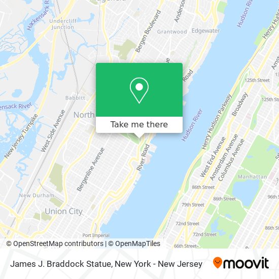 James J. Braddock Statue map