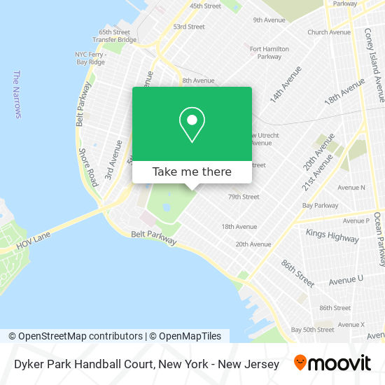 Dyker Park Handball Court map