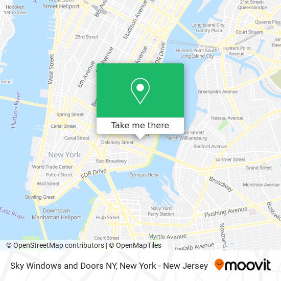 Sky Windows and Doors NY map