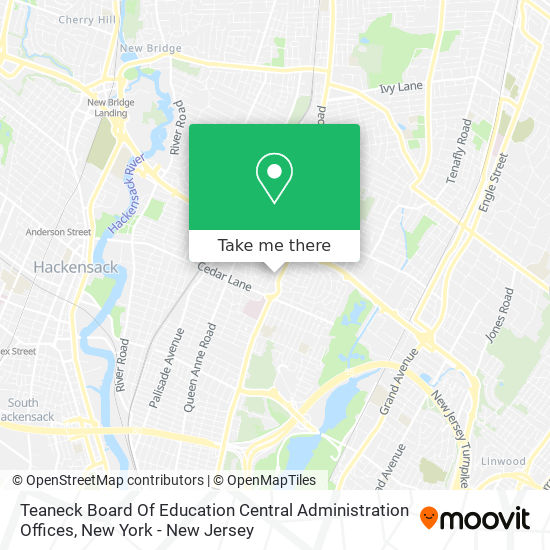 Teaneck Board Of Education Central Administration Offices map