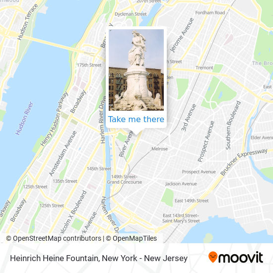 Heinrich Heine Fountain map