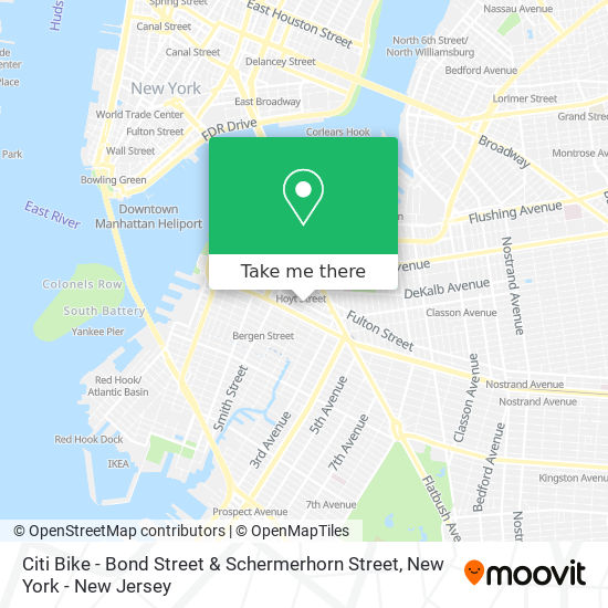 Citi Bike - Bond Street & Schermerhorn Street map