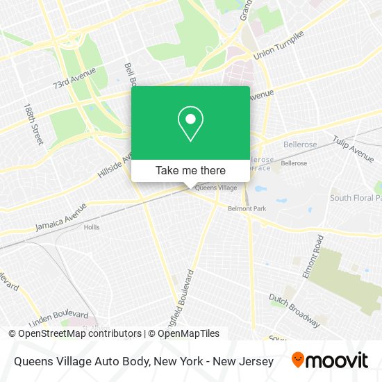 Queens Village Auto Body map