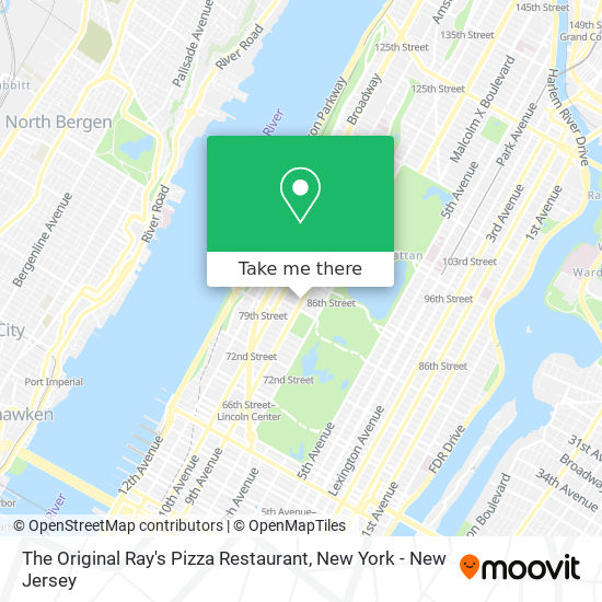 The Original Ray's Pizza Restaurant map