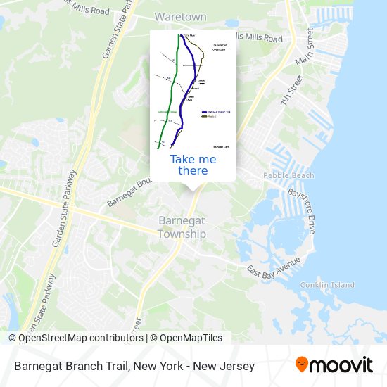 Mapa de Barnegat Branch Trail