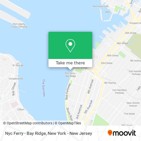 Nyc Ferry - Bay Ridge map