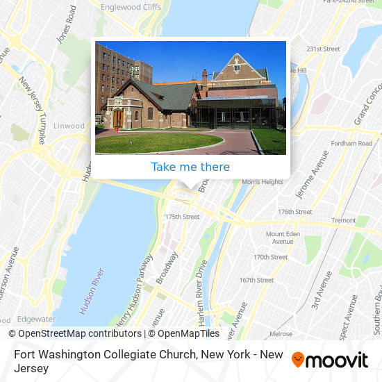 Fort Washington Collegiate Church map