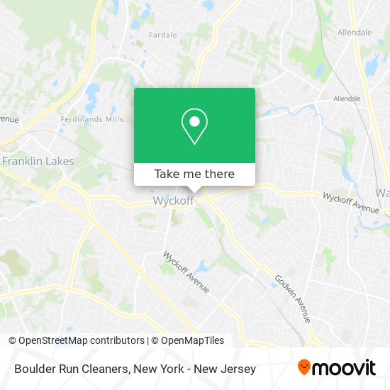 Boulder Run Cleaners map