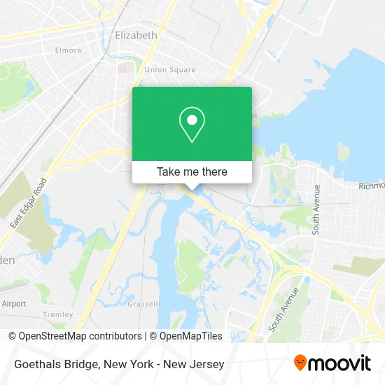 Goethals Bridge map