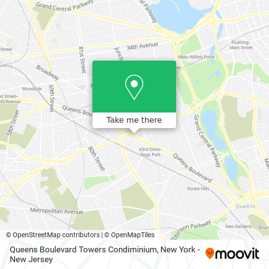 Queens Boulevard Towers Condiminium map