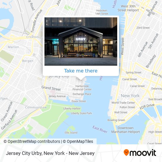 Mapa de Jersey City Urby