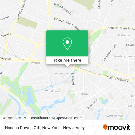 Nassau Downs Otb map