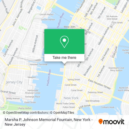 Mapa de Marsha P. Johnson Memorial Fountain