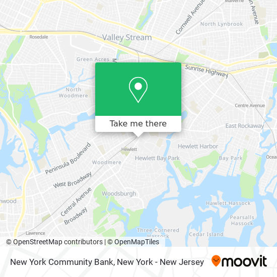 Mapa de New York Community Bank