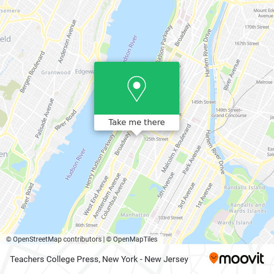 Teachers College Press map