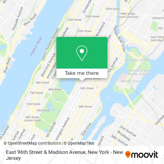 Mapa de East 96th Street & Madison Avenue