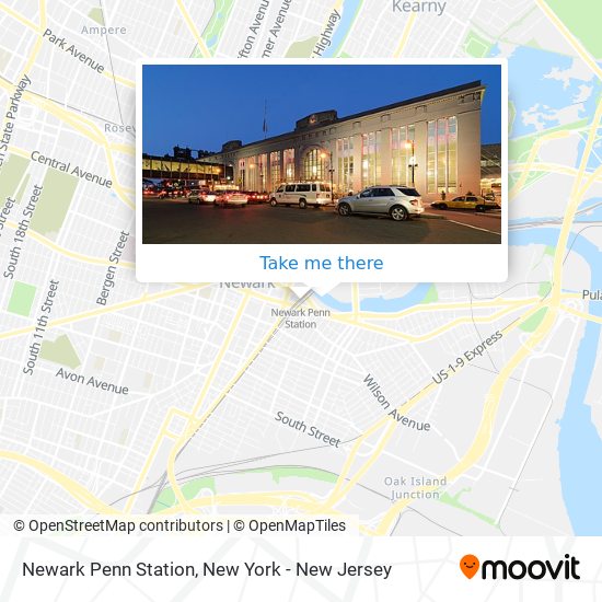 Mapa de Newark Penn Station