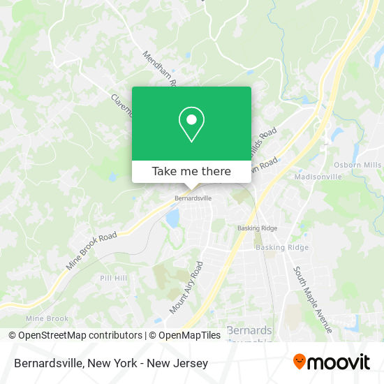 Bernardsville map