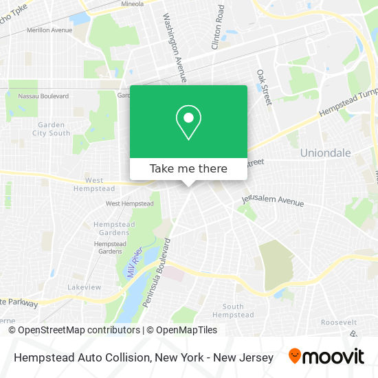 Mapa de Hempstead Auto Collision