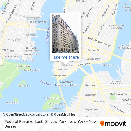 Federal Reserve Bank Of New York map