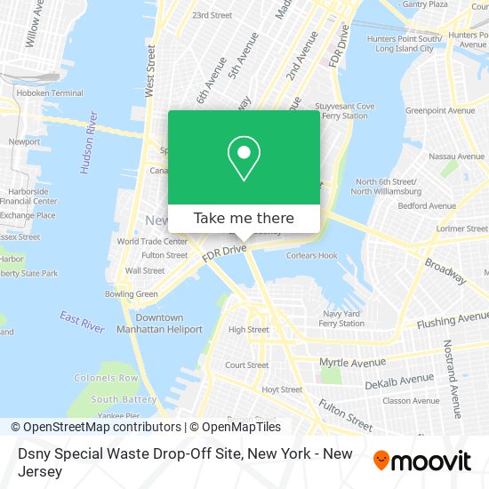 Mapa de Dsny Special Waste Drop-Off Site