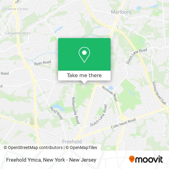 Freehold Ymca map