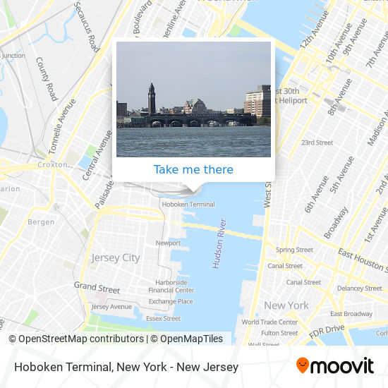 How to get to Hoboken Terminal in Hoboken, Nj by Bus, Train or Subway