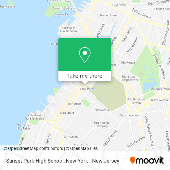 Mapa de Sunset Park High School