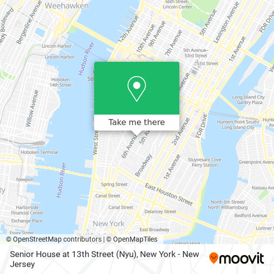 Mapa de Senior House at 13th Street (Nyu)