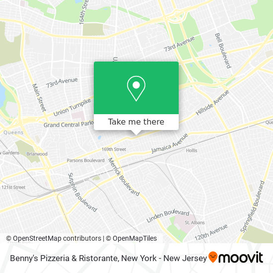 Benny's Pizzeria & Ristorante map