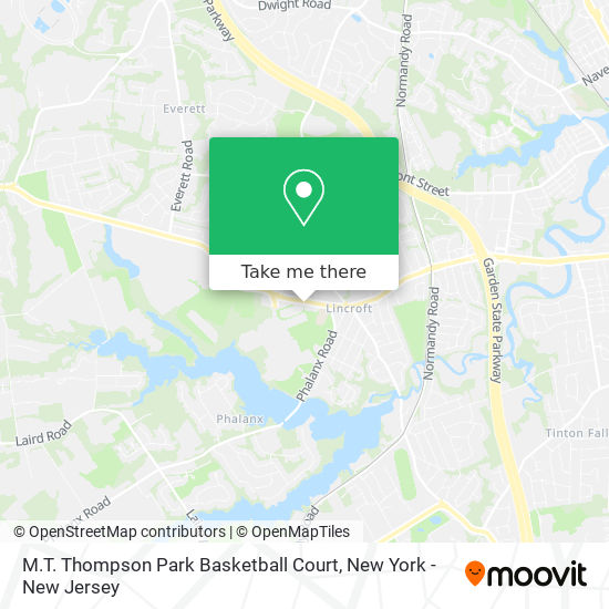 M.T. Thompson Park Basketball Court map