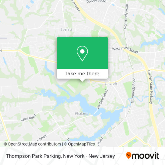 Thompson Park Parking map