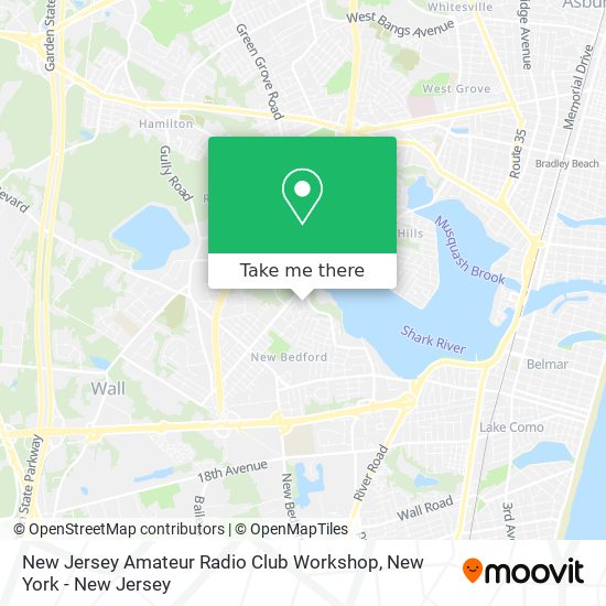 Mapa de New Jersey Amateur Radio Club Workshop