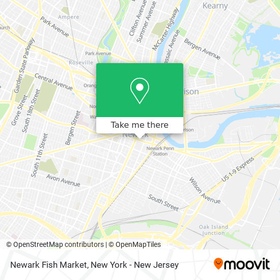 Mapa de Newark Fish Market