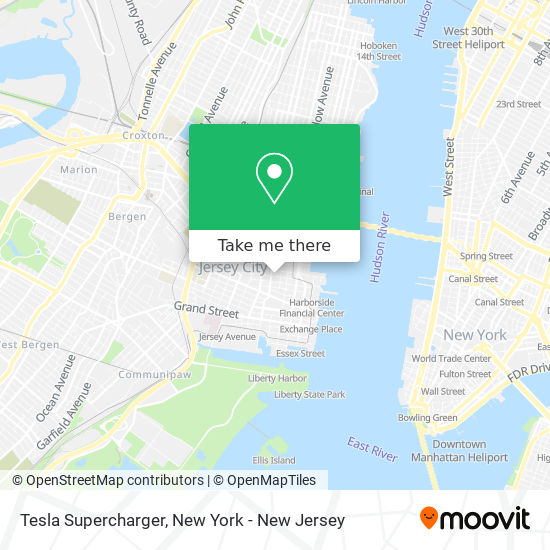 Mapa de Tesla Supercharger