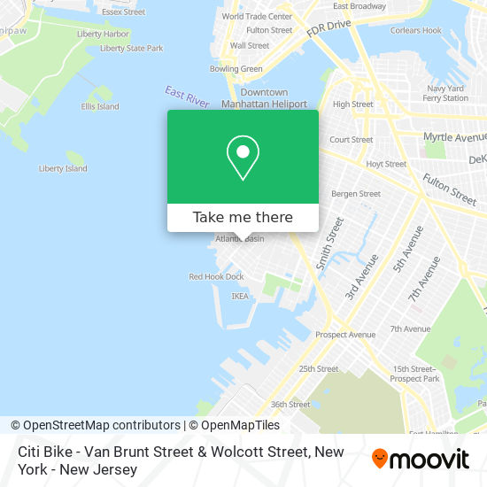 Mapa de Citi Bike - Van Brunt Street & Wolcott Street