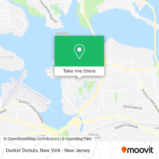 Dunkin' Donuts map