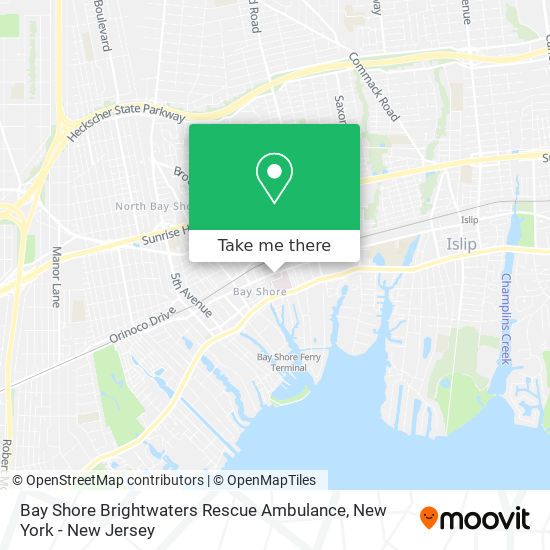 Bay Shore Brightwaters Rescue Ambulance map