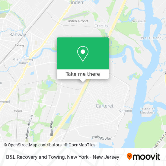 B&L Recovery and Towing map