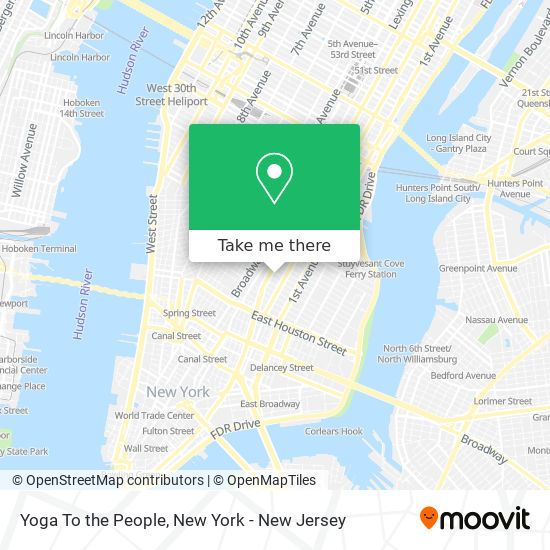 Yoga To the People map