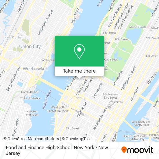 Mapa de Food and Finance High School